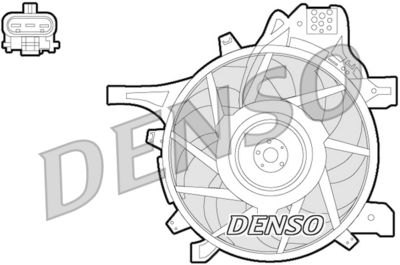 Вентилятор, охлаждение двигателя DENSO DER20012 для OPEL TIGRA