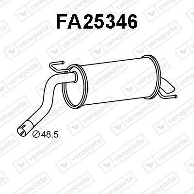 Глушитель выхлопных газов конечный VENEPORTE FA25346 для FIAT 500L