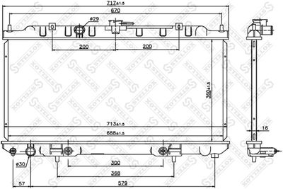 Радиатор, охлаждение двигателя STELLOX 10-26768-SX для NISSAN PRIMERA