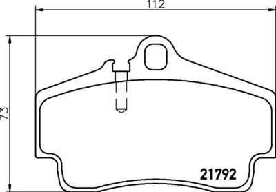 Комплект тормозных колодок, дисковый тормоз MINTEX MDB1874 для PORSCHE CAYMAN