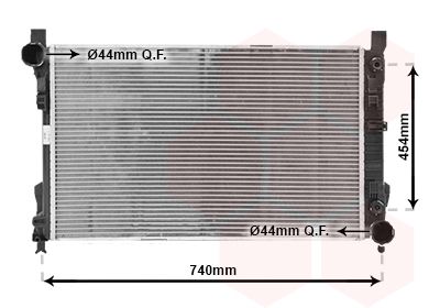 Радиатор, охлаждение двигателя VAN WEZEL 30002339 для MERCEDES-BENZ CLK