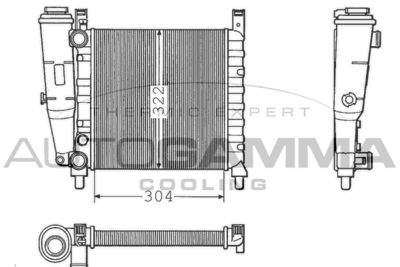 Радиатор, охлаждение двигателя AUTOGAMMA 100310 для FIAT UNO