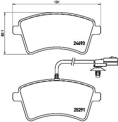 Комплект тормозных колодок, дисковый тормоз BREMBO P 68 058 для NISSAN NV250