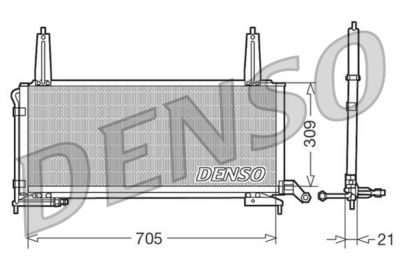 DENSO DCN11006 Радіатор кондиціонера для JAGUAR (Ягуар)