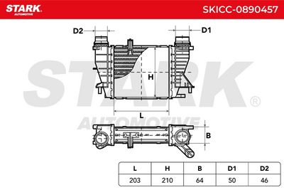 интеркулер (охладител за въздуха на турбината) STARK SKICC-0890457