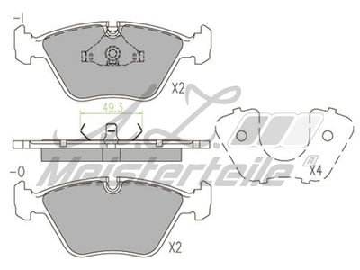комплект спирачно феродо, дискови спирачки A.Z. Meisterteile AZMT-44-022-2128