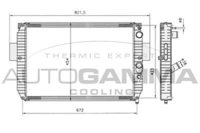 AUTOGAMMA 403494 Радиатор охлаждения двигателя для IVECO DAILY II c бортовой платформой/ходовая часть