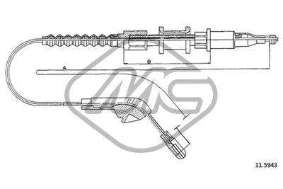 Тросик, cтояночный тормоз Metalcaucho 82518 для OPEL VECTRA