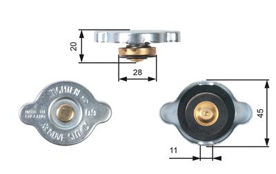 GATES Radiateurdop (RC124)