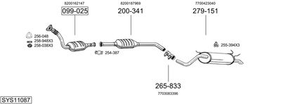 Układ wydechowy BOSAL SYS11087
