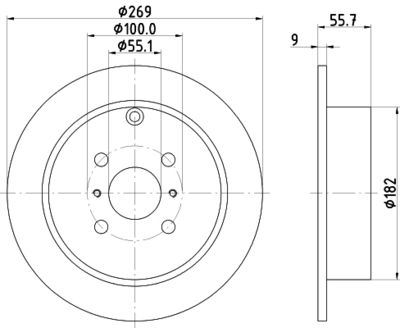 спирачен диск MINTEX MDC1655
