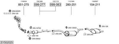 SISTEM DE ESAPAMENT BOSAL SYS02025