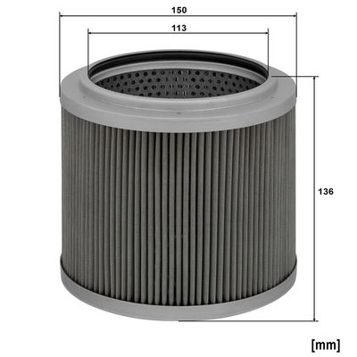 Hydraulisch filter (patroon) past: CASE IH 330, 350, 350 B, 350 C, 470 B, 470 C  CATERPILLAR 320CS, 322B, 322BL, 322BLN, 324DL, 330DL  HYUNDAI 730-3, 730-7, 730TM-3, 740-3, 740-7, 740TM-3, 740TM-7