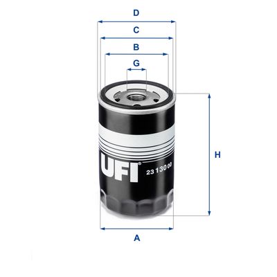 Масляный фильтр UFI 23.130.00 для CITROËN GS