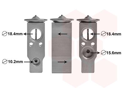 Expansionsventil, klimatanläggning VAN WEZEL 53001637