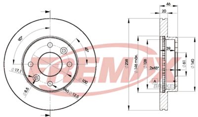FREMAX BD-4287 Тормозные диски для RENAULT 18 Variable (135_) 2.0 4x4 FREMAX BD-4287 Тормозные диски для RENAULT 18 Variable (135_) 2.0 4x4