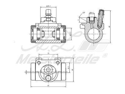 спирачно цилиндърче на колелото A.Z. Meisterteile AZMT-44-111-1124
