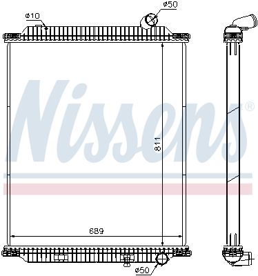 Radiator, engine cooling 672060