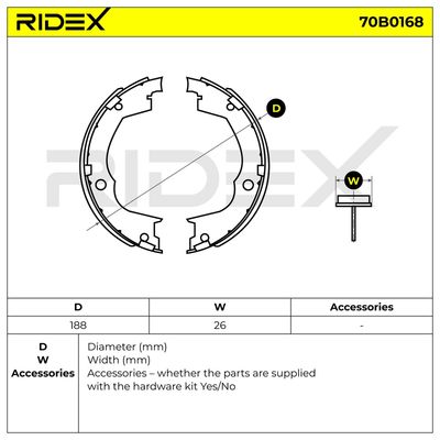 комплект спирачна челюст RIDEX