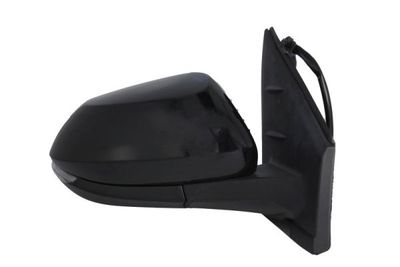 Zijspiegel Rechts (elektrisch, in reliëf, under-coated, met indicator) past: MAZDA 2 HYBRID KB  TOYOTA YARIS XP21 02.20-