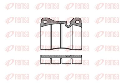 комплект спирачно феродо, дискови спирачки REMSA 0011.20