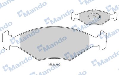 Комплект тормозных колодок, дисковый тормоз MANDO MBF015193 для FIAT ALBEA