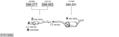 Изпускателна система BOSAL SYS13566
