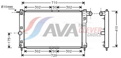 радиатор, охлаждане на двигателя AVA Clever Choice DWA2009