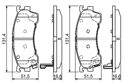 Brake Pad Set, disc brake 0 986 424 694