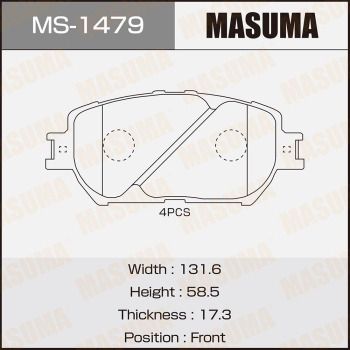Комплект тормозных колодок MASUMA MS-1479 для TOYOTA WISH