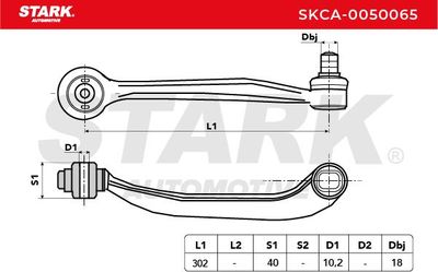 носач, окачване на колелата STARK SKCA-0050065