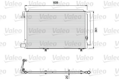 Kondensor, klimatanläggning VALEO 814294