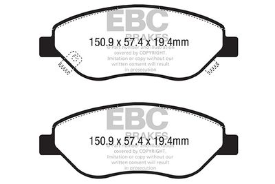 Комплект тормозных колодок, дисковый тормоз EBC Brakes DPX2332 для FIAT TIPO
