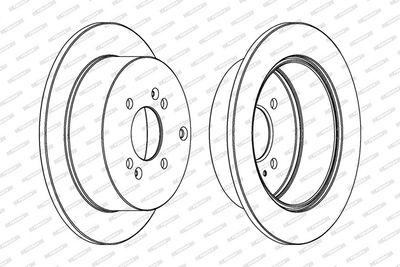 Brake disc Achter Links/Rechts past: HYUNDAI ACCENT III, GETZ, I20 I, IX55  KIA RIO II 1.1-3.0D 09.02-12.15