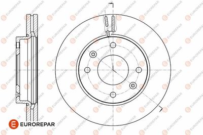 Тормозной диск EUROREPAR 1642779280 для KIA MAGENTIS