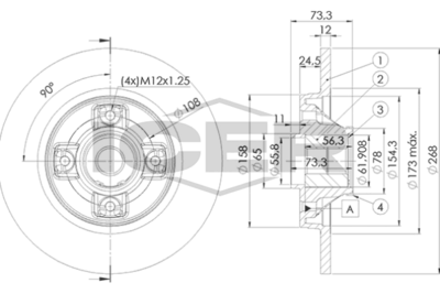 спирачен диск ICER 78BD5023-1