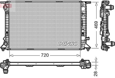 DENSO DRM02022 Радиатор охлаждения двигателя  для AUDI Q3 (Ауди Q3)