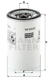 Bränslefilter MANN-FILTER WK 940/33 x