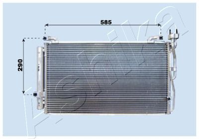 ASHIKA CND283025 Радиатор кондиционера  для HYUNDAI MATRIX (Хендай Матриx)