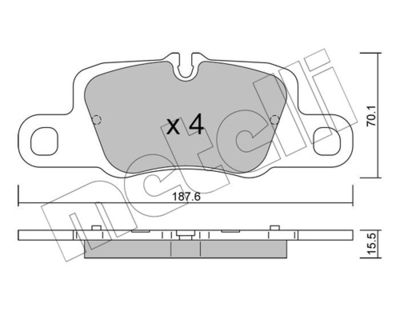 Brake Pad Set, disc brake 22-1257-0