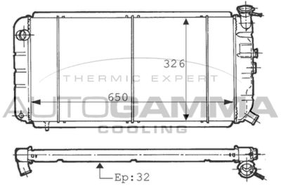 Радиатор, охлаждение двигателя AUTOGAMMA 100752 для PEUGEOT 305