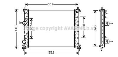 Радиатор, охлаждение двигателя AVA QUALITY COOLING FT2326 для FIAT MULTIPLA