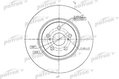 PBD4415 PATRON Тормозной диск