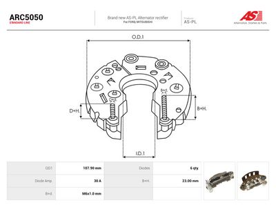 Likeretter, dynamo AUTOSTARTER ARC5050