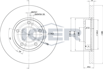 ICER 78BD8801-2 Тормозные диски для NISSAN MAXIMA (Ниссан Маxима)