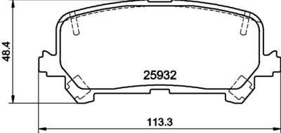 Комплект тормозных колодок, дисковый тормоз HELLA 8DB 355 040-461 для HONDA PILOT