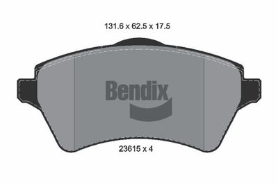 BENDIX Braking BPD1332 Тормозные колодки и сигнализаторы  для LAND ROVER FREELANDER I Soft Top (L314) 2.0 DI 4x4
