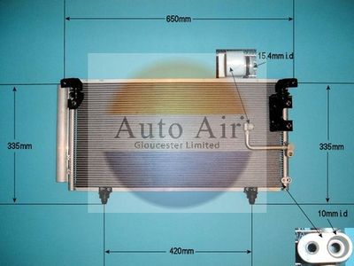 Condenser, air conditioning Auto Air Gloucester 16-8924