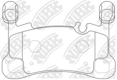 Комплект тормозных колодок, дисковый тормоз NiBK PN0864 для PORSCHE CAYENNE