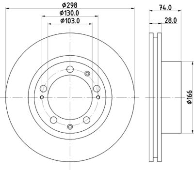 Тормозной диск MINTEX MDC1133 для PORSCHE 968
